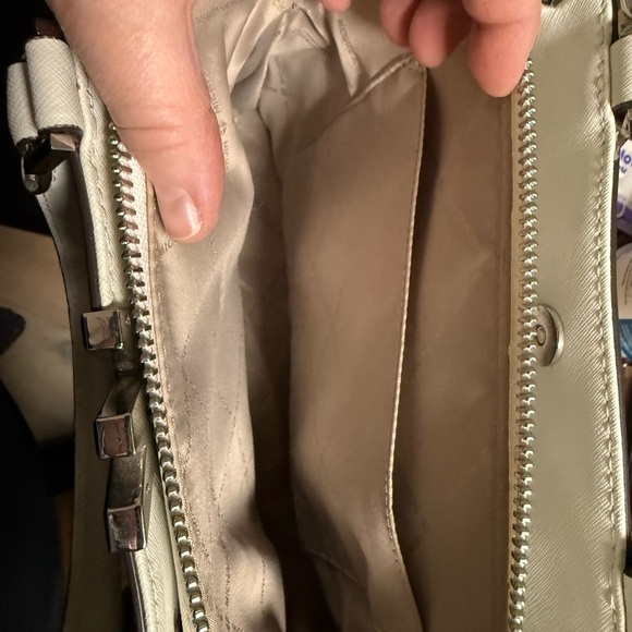 Michael Kors Cream Satchel Bag